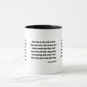 John 6:40 KJV Bible Verse Zwei-Tone-Tasse Tasse (Zentrum)