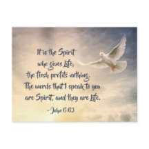 John 6:63 Die Worte, die ich spreche, sind Geist u