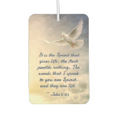 John 6:63 Es ist der Geist, der die Lebensbibel gi Autolufterfrischer (Vorderseite)