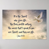 John 6:63 Es ist der Geist, der die Lebensbibel gi Poster (Vorne)