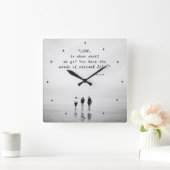 John 6:68 LORD, zu wem sollen wir gehen? Bibelvers Quadratische Wanduhr (Zuhause)