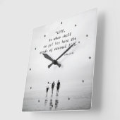 John 6:68 LORD, zu wem sollen wir gehen? Bibelvers Quadratische Wanduhr (Winkel)