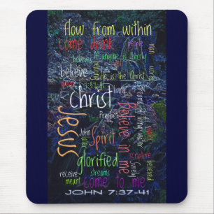 John-7:37 - Wasserfall 41 Mousepad