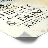 John 7:37 Wer durstig ist, kommt in die Me Bibel Poster (Ecke)
