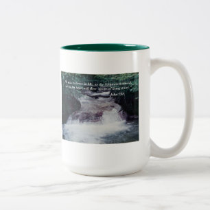 John-7:38 Bibel-Zitat-Tasse Zweifarbige Tasse