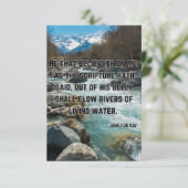 John 7:38 KJV Bible Scripture Pic Begrüßung Karte (Stehend Vorderseite)