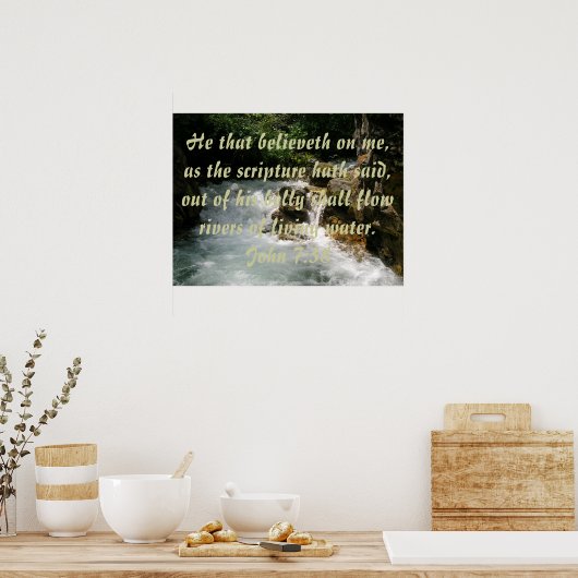 John 7:38 Poster (Küche)