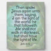 John 8:12 fotoplatte (Vorderseite)