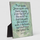 John 8:12 fotoplatte (Seite)