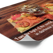 John 8:12 Ich bin das Licht der Welt Poster (Ecke)