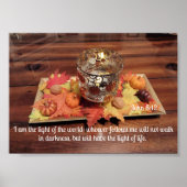 John 8:12 Ich bin das Licht der Welt Poster (Vorne)
