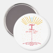 John 8 12 Jesus Bible Verse Magnet (Vorderseite/Rückseite)