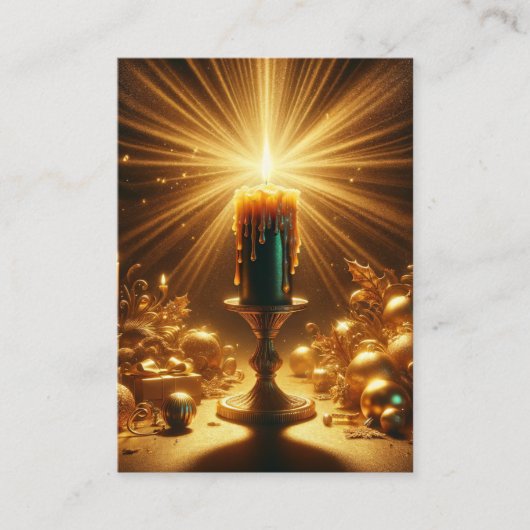 John 8:12 KJV Cards - Kerze - Licht der Welt Visitenkarte (Vorderseite)