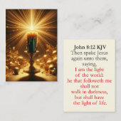 John 8:12 KJV Cards - Kerze - Licht der Welt Visitenkarte (Vorne/Hinten)