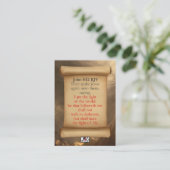 John 8:12 KJV Cards Visitenkarte (Stehend Vorderseite)