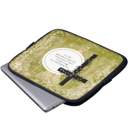 John 8:12 Notebook- oder Netbook Carrier Sleeve (Vorne Knopf)