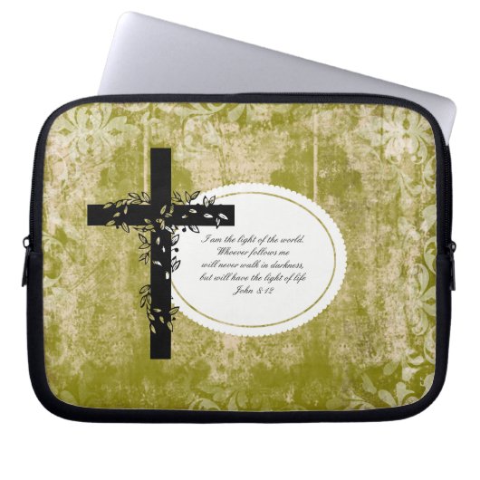 John 8:12 Notebook- oder Netbook Carrier Sleeve (Vorderseite)