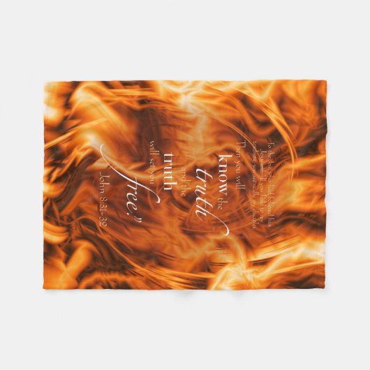 John-8:31 - 32 fleecedecke (Vorderseite (Horizontal))