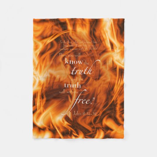 John-8:31 - 32 fleecedecke (Vorderseite)