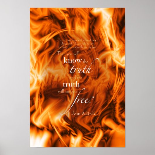 John 8:31-32 poster (Vorne)