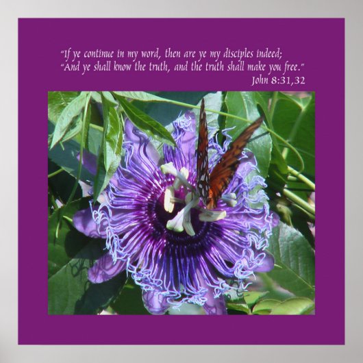 John 8 31:32 Print/Poster Poster (Vorne)