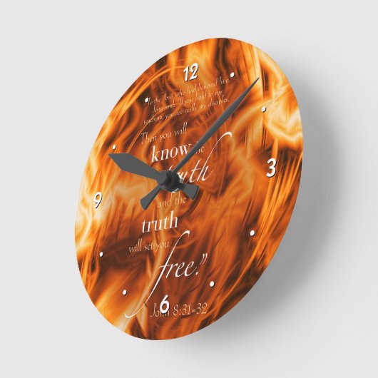 John 8:31-32 runde wanduhr (Winkel)