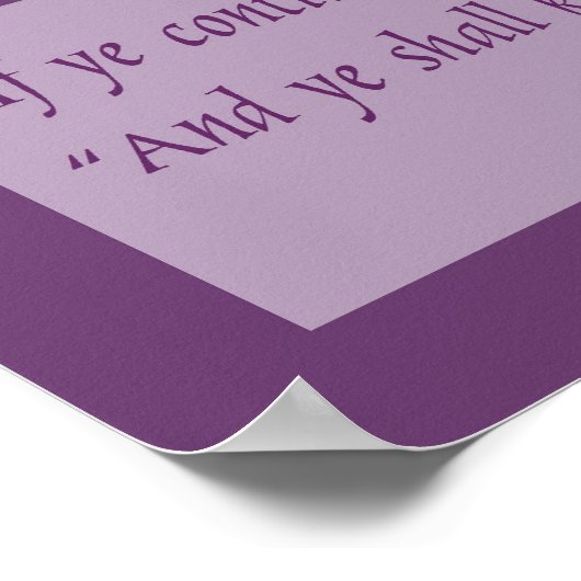 John 8:31, 32 Schrift Poster (Ecke)