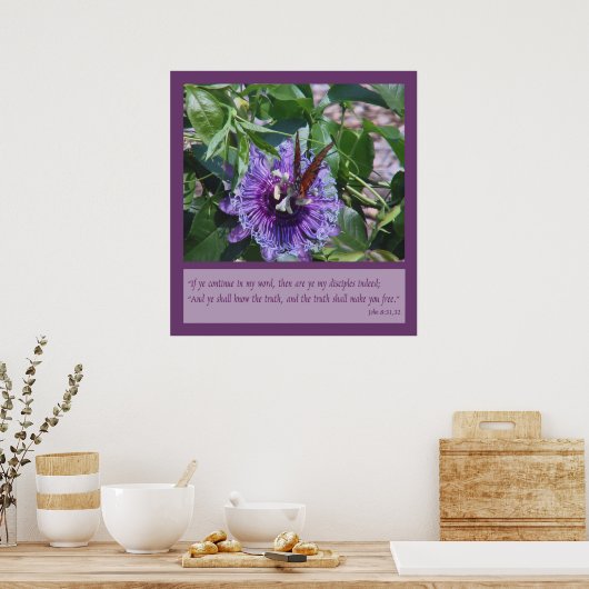 John 8:31, 32 Schrift Poster (Küche)