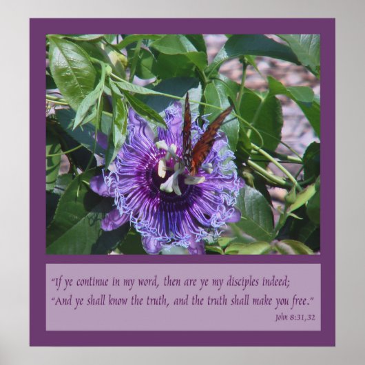 John 8:31, 32 Schrift Poster (Vorne)