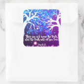 John 8:32 Aufkleber für Christliche Bibelbibliothe (Tasche)