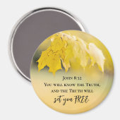 John 8:32 Die Wahrheit Set dir FREE Bibelverse Magnet (Vorderseite/Rückseite)