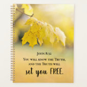 John 8:32 Die Wahrheit Set dir FREE Bibelverse Planer (Vorderseite)