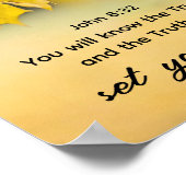 John 8:32 Die Wahrheit Set dir FREE Bibelverse Poster (Ecke)