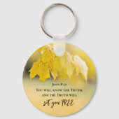 John 8:32 Die Wahrheit Set dir FREE Bibelverse Schlüsselanhänger (Rückseite)