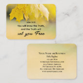 John 8:32 Die Wahrheit Set dir FREE Bibelverse Visitenkarte (Vorne/Hinten)