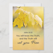 John 8:32 Die Wahrheit Set dir KOSTENLOSE Bibel-Fl (Vorderseite)