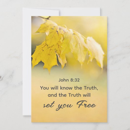 John 8:32 Die Wahrheit Set dir KOSTENLOSE Bibel-Fl (Vorderseite)