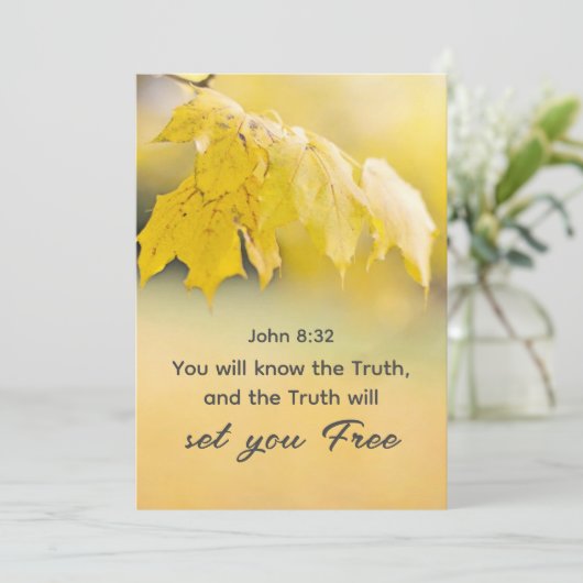 John 8:32 Die Wahrheit Set dir KOSTENLOSE Bibel-Fl (Stehend Vorderseite)