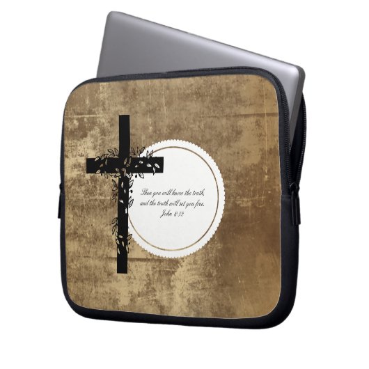 John 8:32 Laptop oder Netbook Carrier Sleeve (Vorderseite Links)