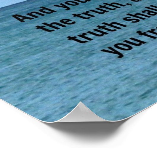 John 8:32 poster (Ecke)