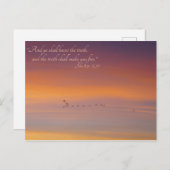 John 8:32 Schrift Die Wahrheit wird dir Set machen Postkarte (Vorne/Hinten)