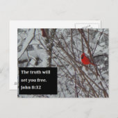 John 8:32 Scripture Post Card Postkarte (Vorne/Hinten)