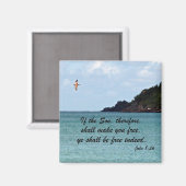 John 8:36 magnet (Vorderseite/Rückseite)