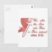 John 8:36 postkarte (Vorne/Hinten)