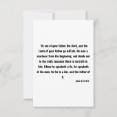 John 8:44 Bible Verse Scripture Flat Greeting Card Karte (Vorderseite)