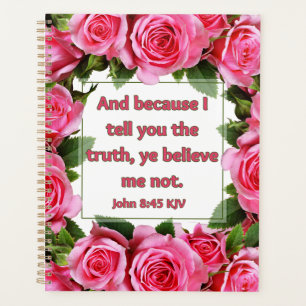 John 8:45 Bible Verse Calendar Planner Planer