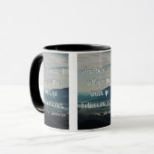 John 8:45 KJV Bible Scripture Pic Zwei-Tone-Tasse Tasse (Vorderseite Links)