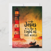 John 8 Jesus ist das Licht der Welt-Flachkarte (Vorderseite)