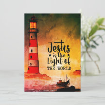 John 8 Jesus ist das Licht der Welt-Flachkarte