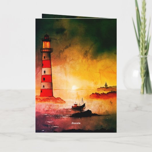 John 8 Jesus ist das Licht des Weltlighthouse Karte (Rückseite)